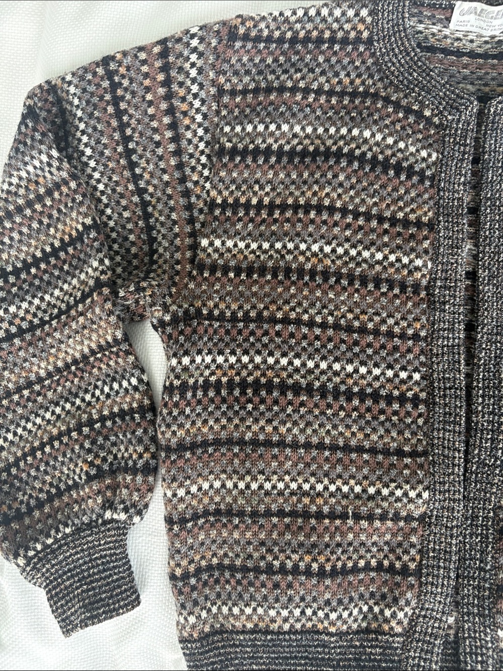 Vintage Wool Striped Cardigan by JAEGER